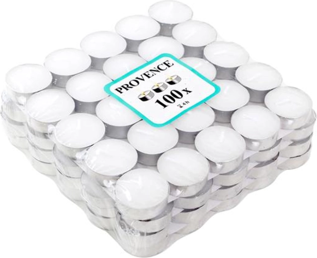 Velas tealight PROVENCE blancas 100 uds