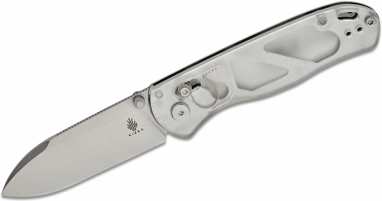 Navaja plegable Kizer Drop Bear 7,6 cm, satinado, acrílico