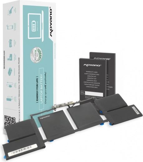 Batería Movano A1820 para Apple MacBook Pro 15" (A1707) 6667 mAh 76 Wh