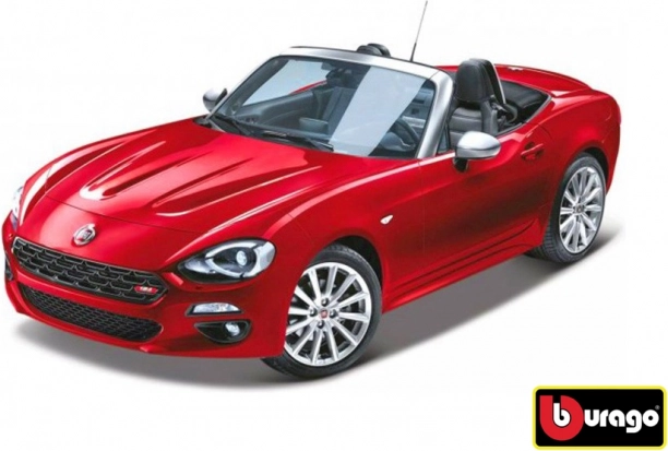Bburago Fiat 124 Spider rojo 1:24 modelo