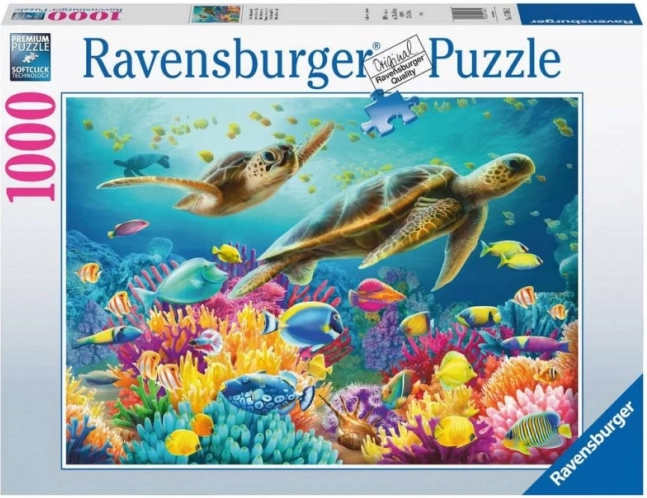 Puzzle Ravensburger Mundo submarino azul 1000 piezas