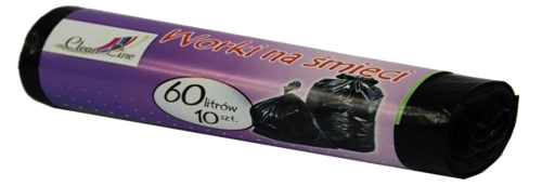 Bolsas de basura extra resistentes 60 l, 10 uds., negras