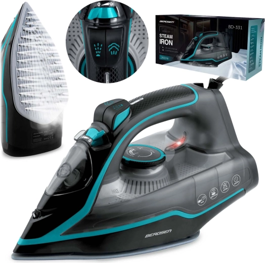 Plancha de vapor 2600 W con suela cerámica BERDSEN BD-331