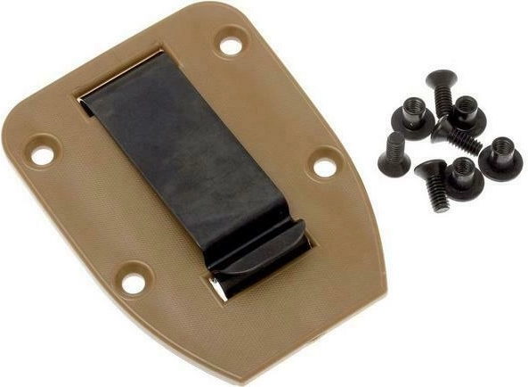 Clip de sujeción ESEE Clip Plate para fundas 3 y 4, marrón