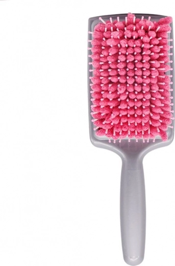 Cepillo para el cabello con microfibra - rojo