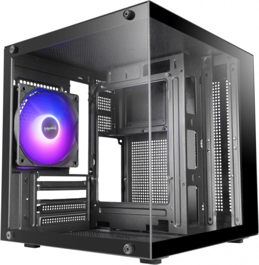 Mars Gaming MC-CUBE caja microATX negra con ventilador ARGB