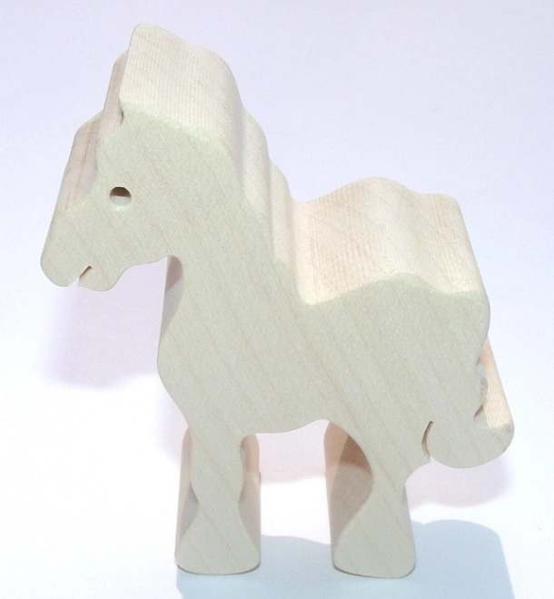 Fauna animalito de madera caballo