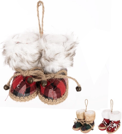 Decoración navideña colgante en forma de bola de nieve de poliéster 9 cm (mix de 3 variantes)