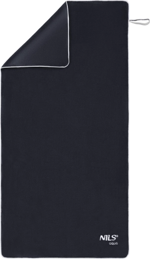 Toalla de rizo de microfibra NILS Aqua NAR14 negra 160 × 80 cm