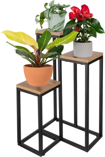 Ruhhy soporte para flores de estilo industrial 67 cm, 3 niveles
