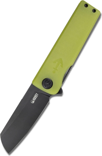 Navaja de bolsillo Kubey Sailor 7,9 cm, Blackwash, amarillo translúcido, G10, clip