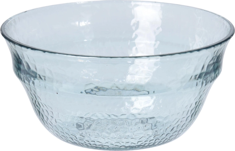 Cuenco de plástico transparente 16 cm 0,9 l con efecto de vidrio reciclado