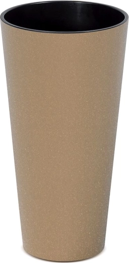 Maceta Tubus Slim Eco Wood 30 cm con inserto – naturo