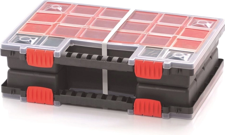 Organizador de plástico NORB Duo con tapa transparente