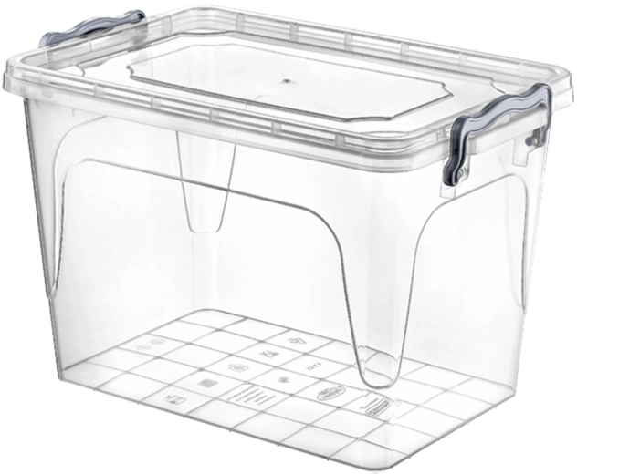 Caja de almacenamiento de plástico con tapa 13 l