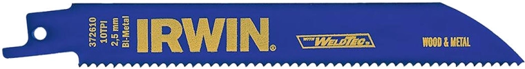 Hojas de sierra para metal y madera para sierras sable 150 mm 10 TPI IRWIN (5 uds)