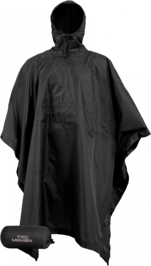 Poncho Pentagon Thunder ripstop negro talla universal