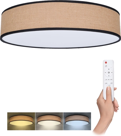 Lámpara LED de techo y pared Solight Brownie con mando a distancia, 60 W, 4200 lm, 50 cm, CCT, regulable