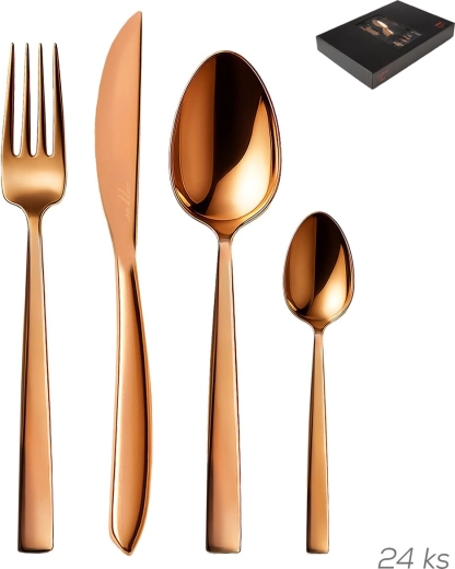 Juego de cubiertos de cobre Orion Copper para 6 personas - 24 piezas