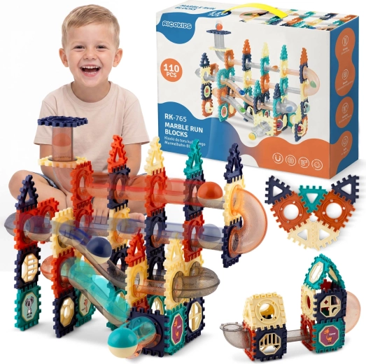 Juego de construcción Ricokids con pista de canicas