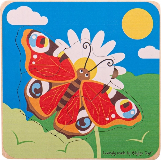 Bigjigs Toys puzzle encajable ciclos de vida animal – Mariposa
