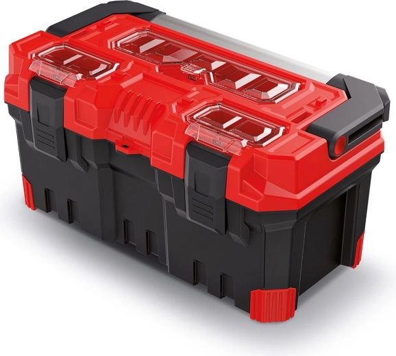 Maletín para herramientas con asa metálica TITAN PLUS, 496 × 258 × 240 mm, rojo