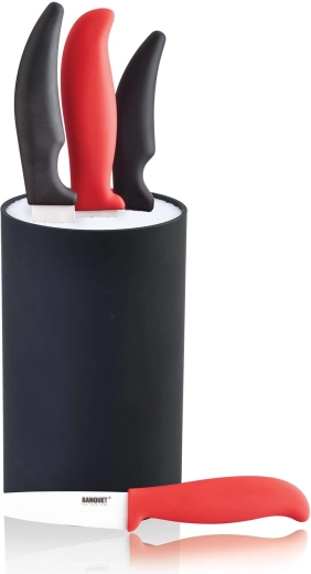 Soporte para cuchillos CULINARIA Black con inserto extraíble con cerdas, 18 cm