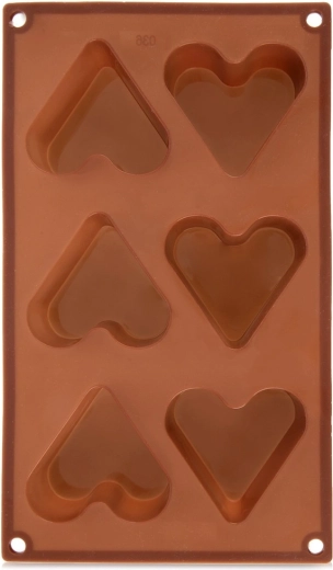 Molde de silicona para hornear – corazón, marrón 29 × 17,5 × 3,8 cm