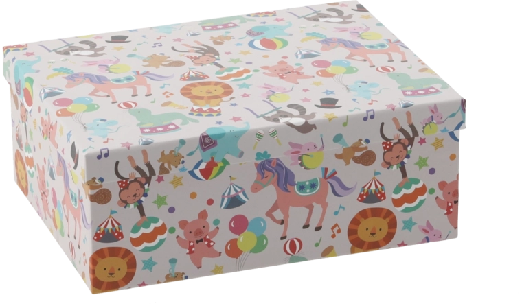 Caja de regalo Kolorowe zwierzęta 38,2 × 30,8 × 14,7 cm - 1 pieza