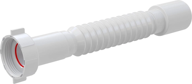 Conexión flexible 5/4" x 40 mm, manguera de desagüe ajustable de polipropileno