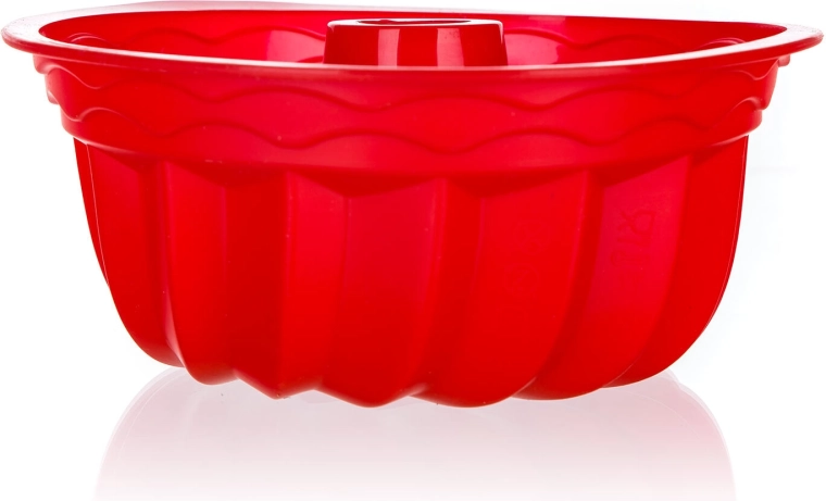 Molde de silicona para bizcocho (tipo bundt) 24 cm Culinaria rojo