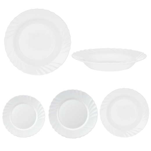 Juego de 18 platos blancos Fale