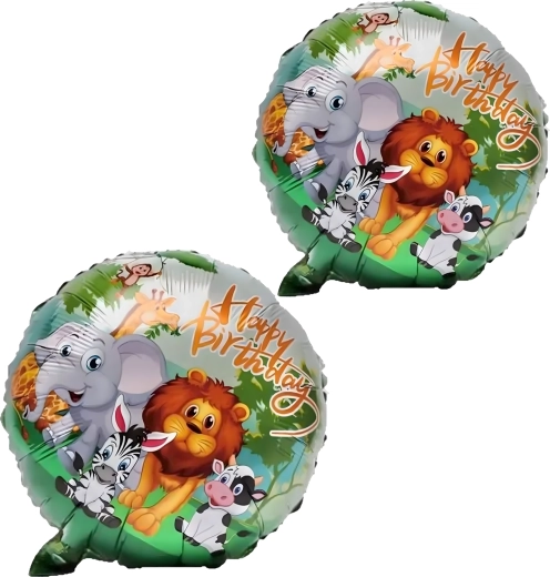 Set de globos de cumpleaños jirafa, animalitos, 5 uds