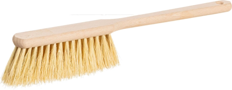Cepillo de barrido de madera sin barnizar con fibras de fibra natural