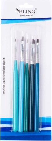 Juego profesional de pinceles para uñas BLING – 5 uds.