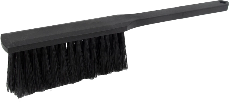 Recogedor con cerdas duras, plástico negro