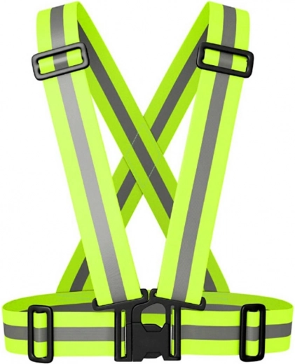 Tirantes reflectantes ajustables – chaleco de seguridad verde