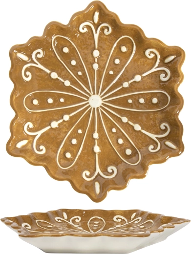 Plato navideño cuadrado 22,5 × 22,5 cm