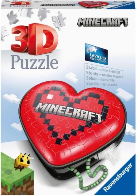 Ravensburger puzzle 3D corazón Minecraft, 54 piezas