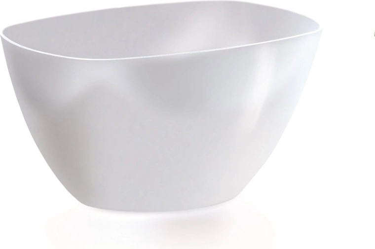 Bandeja de plástico para orquídeas Coubi Orchid 19,8 cm blanca