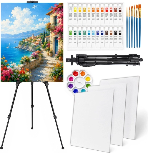Set de pintura RENEW FORCE con caballete y pinturas acrílicas