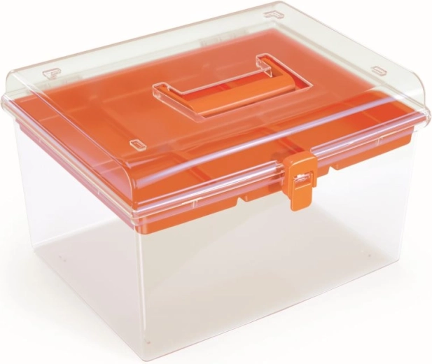 Organizador de plástico para taller 292 × 250 × 185 mm, naranja