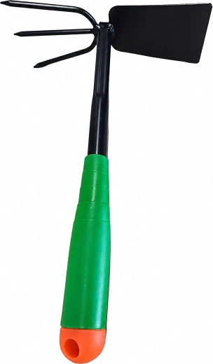 Azada de mano para jardín 2 en 1 con cultivador 31 cm