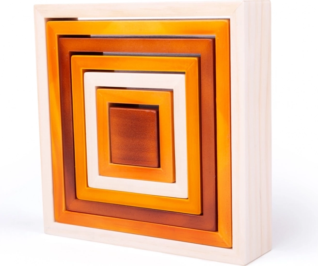 Bigjigs Toys cuadrados apilables de madera para niños