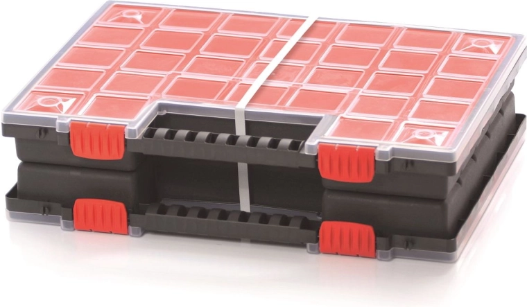 Organizador de plástico NORB DUO con 2 maletines separables y 21 cajas