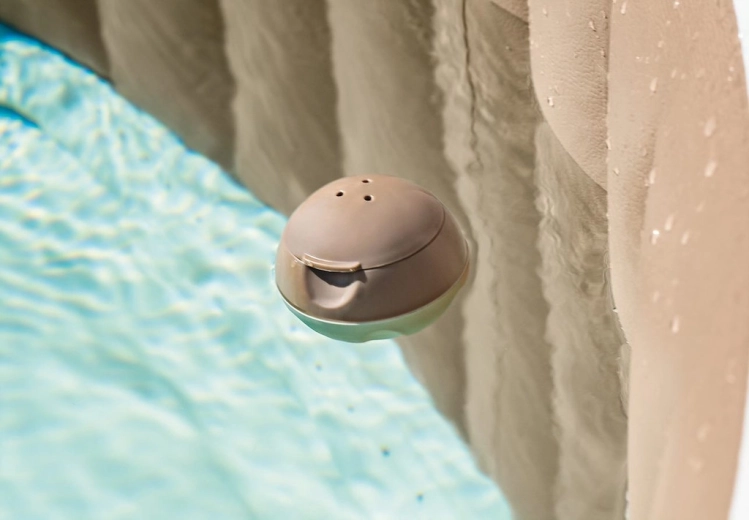 Pequeño dosificador flotante para tabletas para jacuzzi