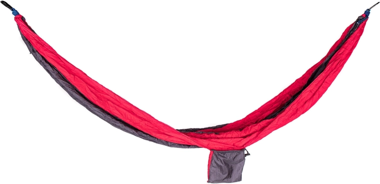 Hamaca de nailon 270 × 140 cm rojo‑negro