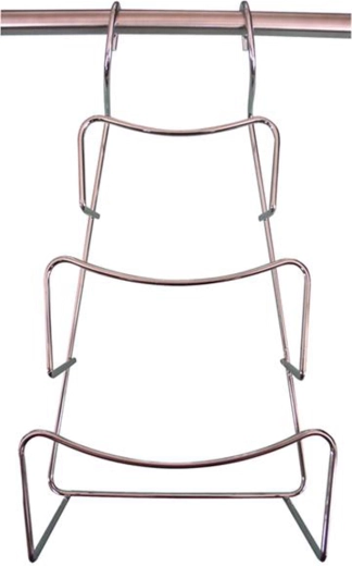 Soporte colgante para tapas, metal cromado, 3 posiciones