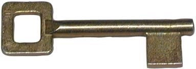 Llave larga tipo warded de acero galvanizado, paquete de 3 uds.