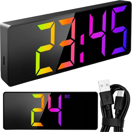 Despertador LED a color Izoxis con termómetro